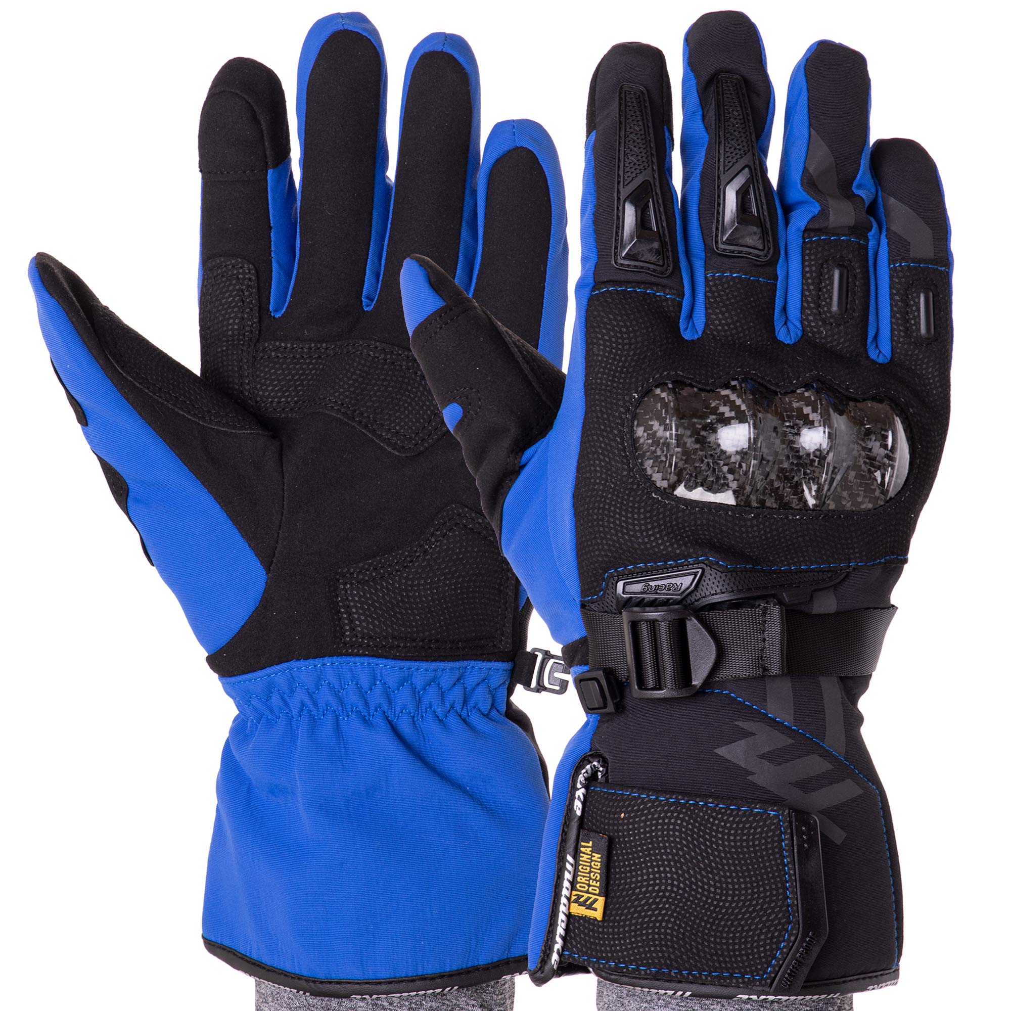 Мотоперчатки зимние MADBIKE MAD66X M Черный-синий