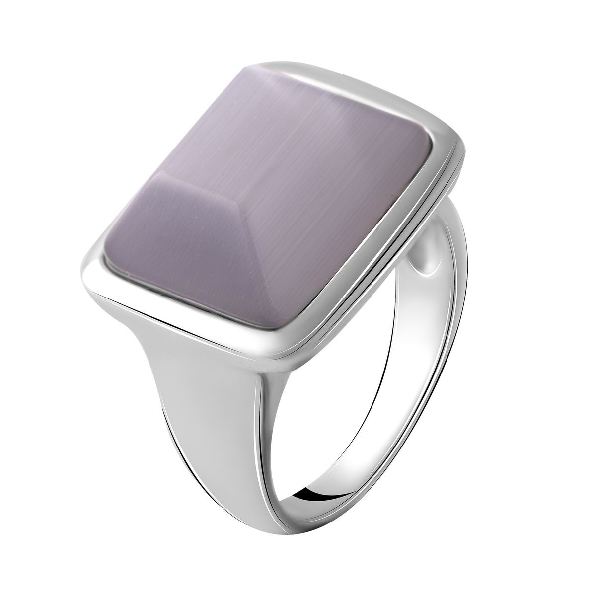 Серебряное кольцо SilverBreeze с кошачим глазом (2055020) 17 размер