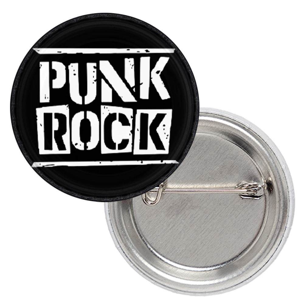 Значок Punk Rock 25 мм Разноцветный