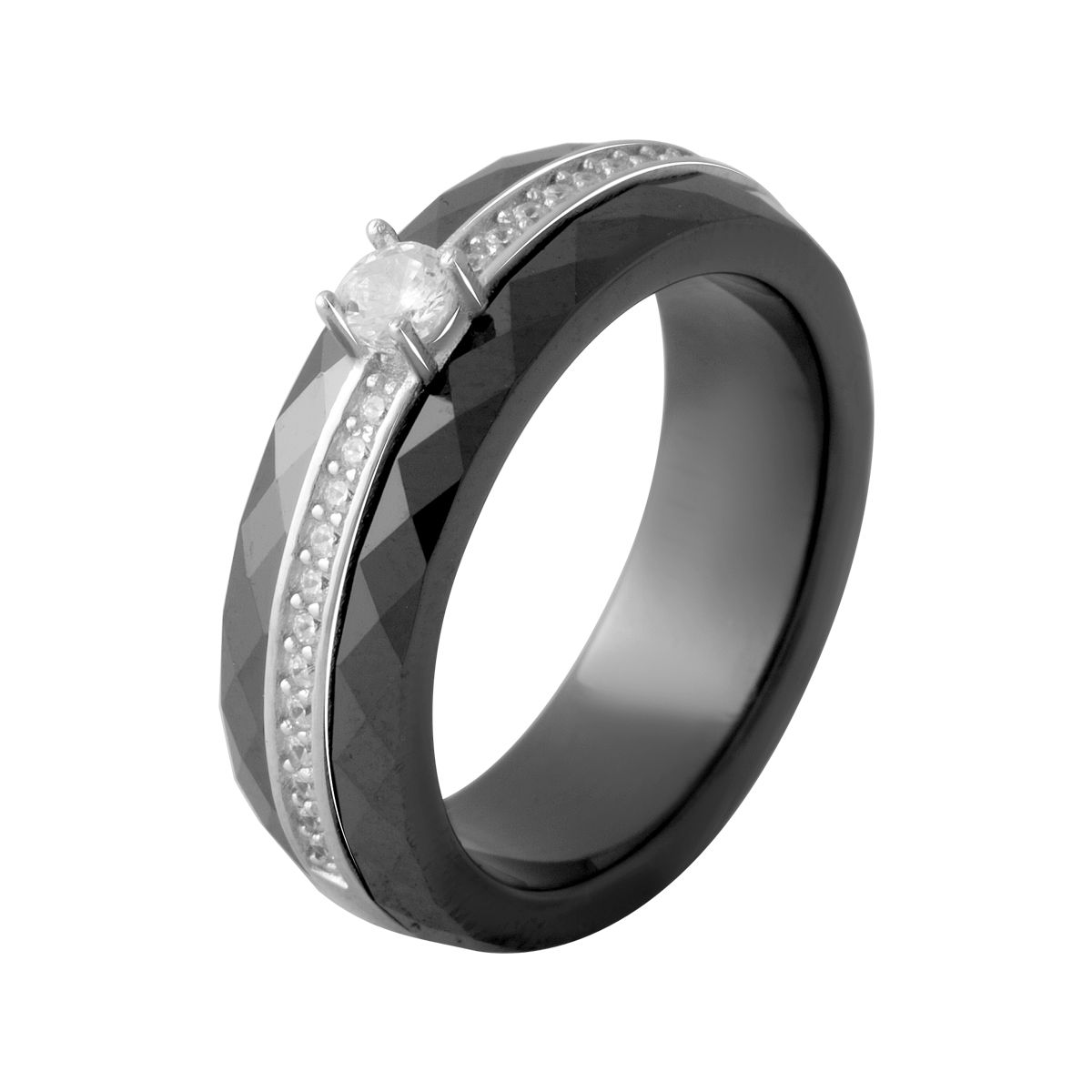 Серебряное кольцо SilverBreeze с керамикой (2070030) 18.5 размер