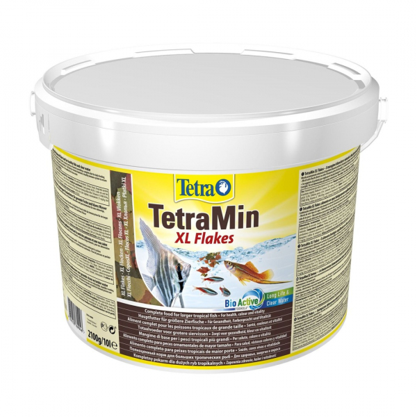 Сухой корм для аквариумных рыб Tetra в хлопьях TetraMin XL Flakes 10 л для всех аквариумных рыб