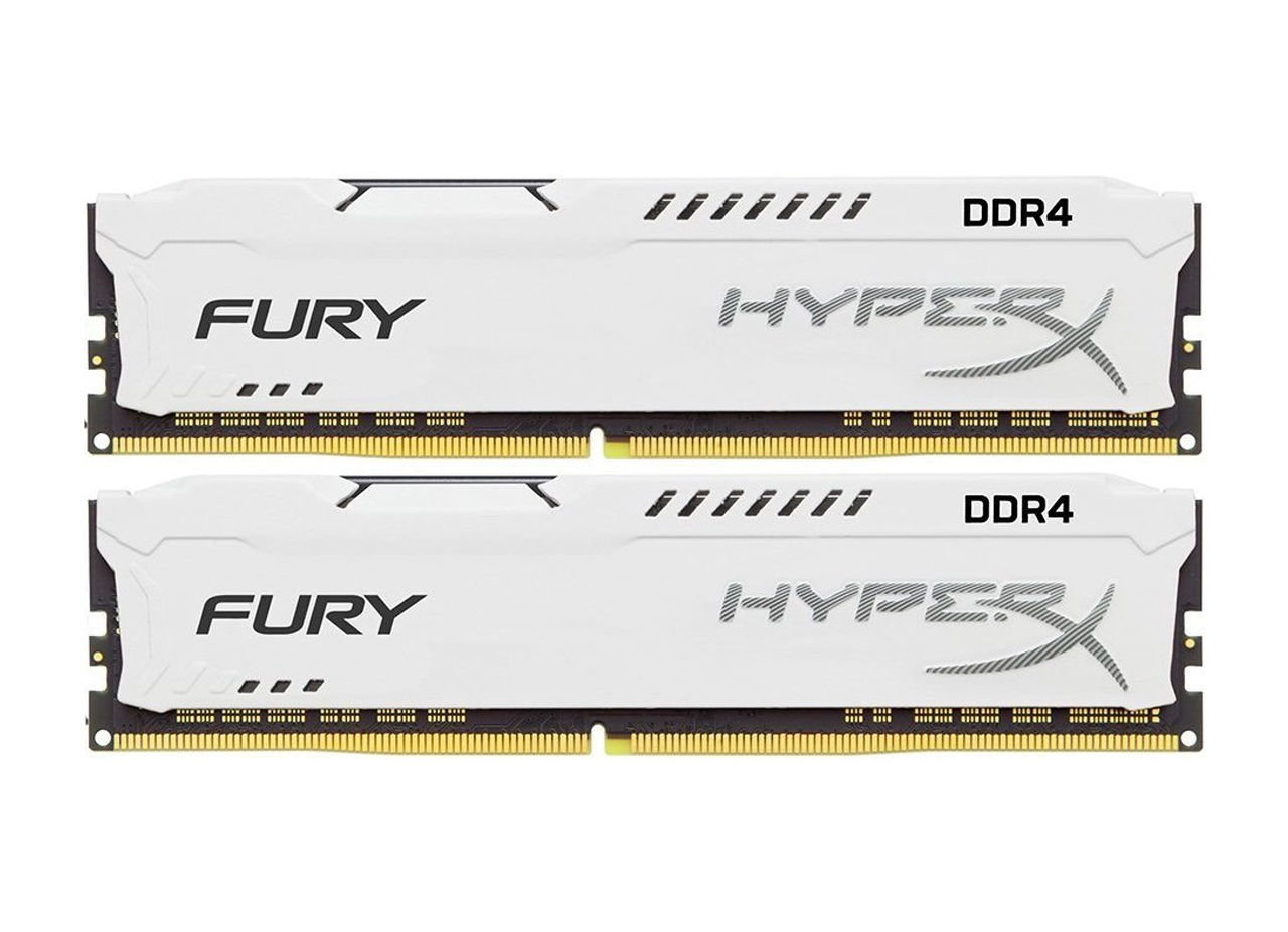 Оперативна пам'ять Kingston DDR4 16GB (2x8GB) 2666 MHz HyperX Fury White (HX426C16FW2K2/16)