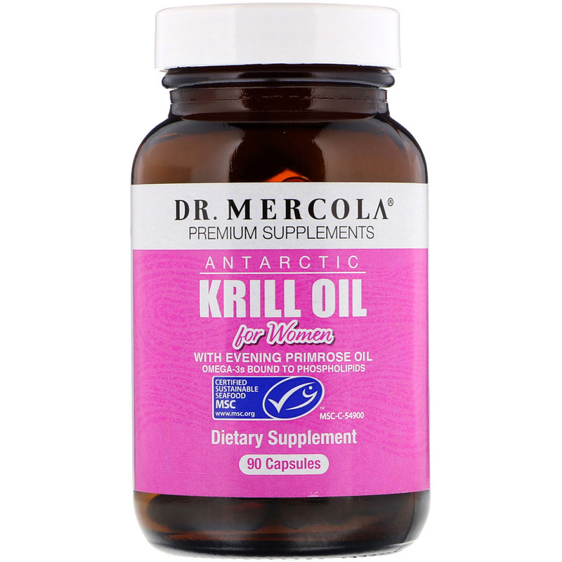 Жир криля для женщин Krill Oil Dr. Mercola антарктический 90 капсул (353)
