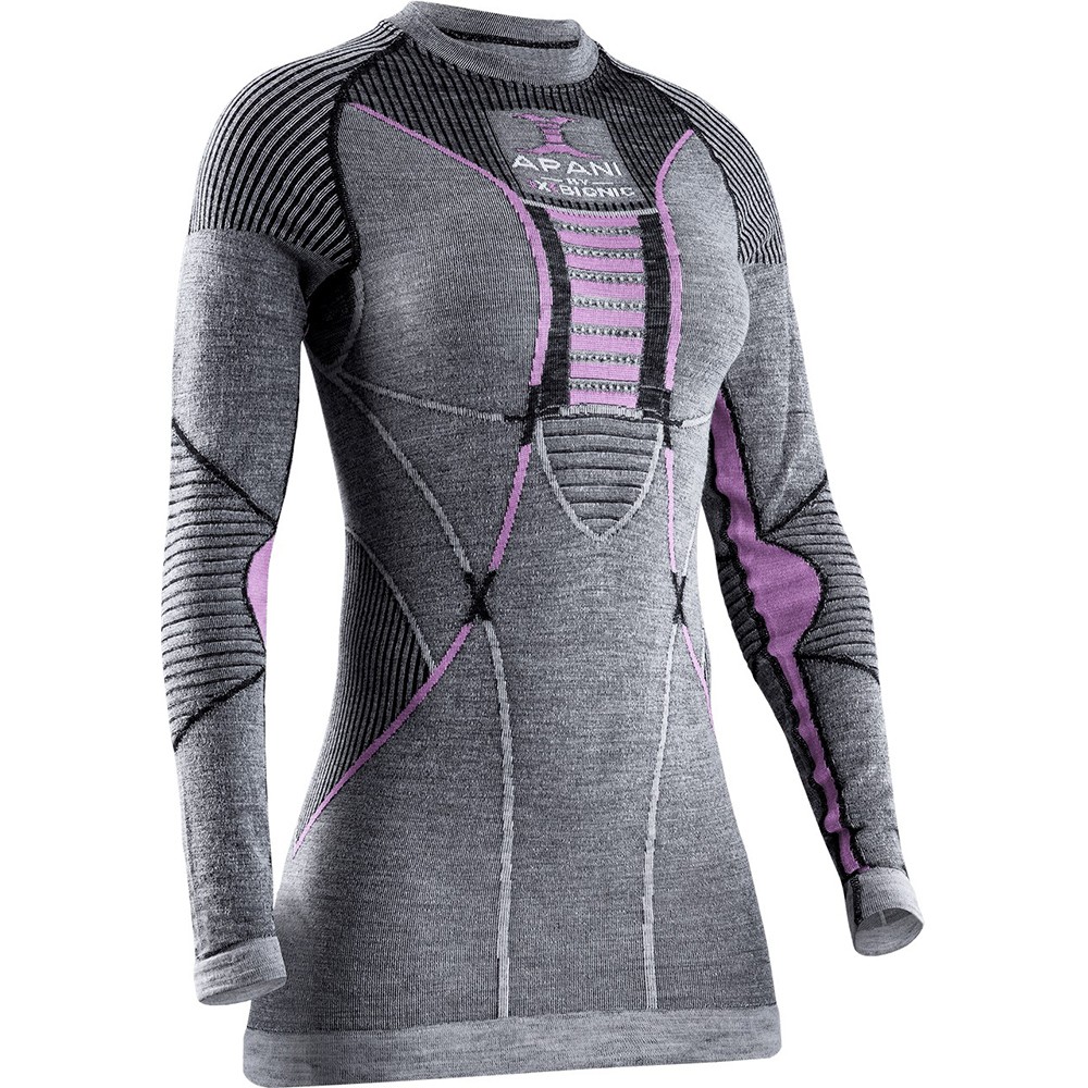 Термокофта X-Bionic Apani 4.0 Merino Shirt Round Neck Long Sleeve Women M Фіолетовий (1068-AP-WT06W19W M B343)