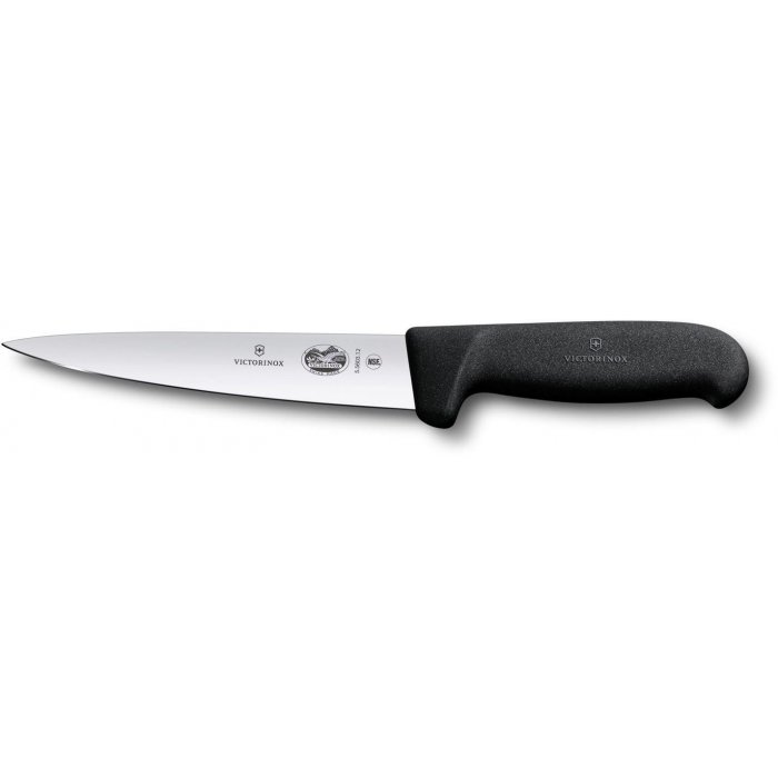 Кухонний ніж м'ясника Victorinox Fibrox Sticking 14 см Чорний (5.5603.14)