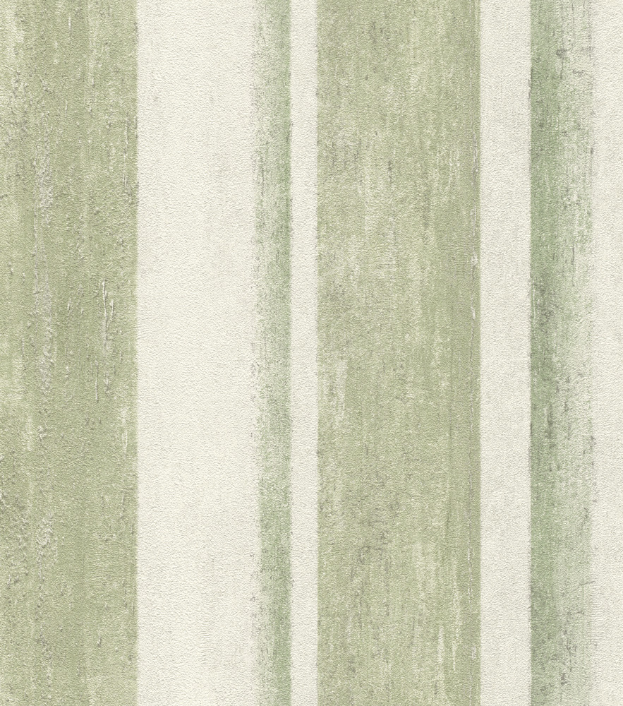 Вінілові шпалери на флізеліновій основі Rasch Linares 617771 Білий-Зелений