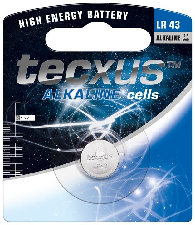 Батарейка Tecxus LR43 100mAh x1шт Alkaline(75.02.3733)