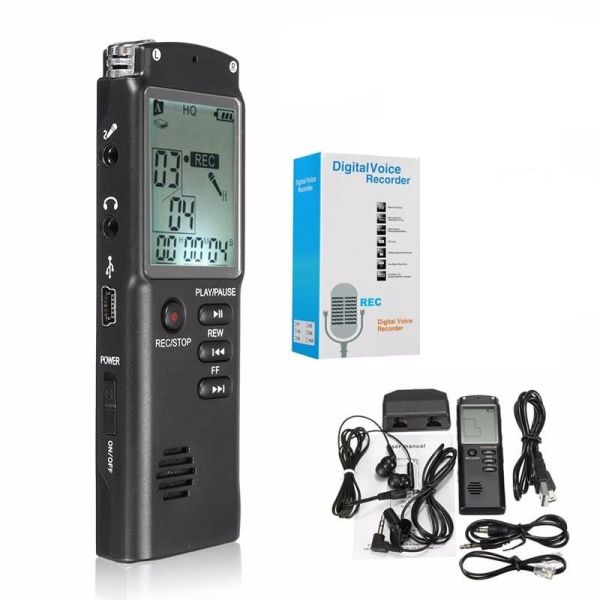 Цифровий диктофон із активацією голосом та LCD екраном Doitop T60 16 Гб пам'яті (100322)