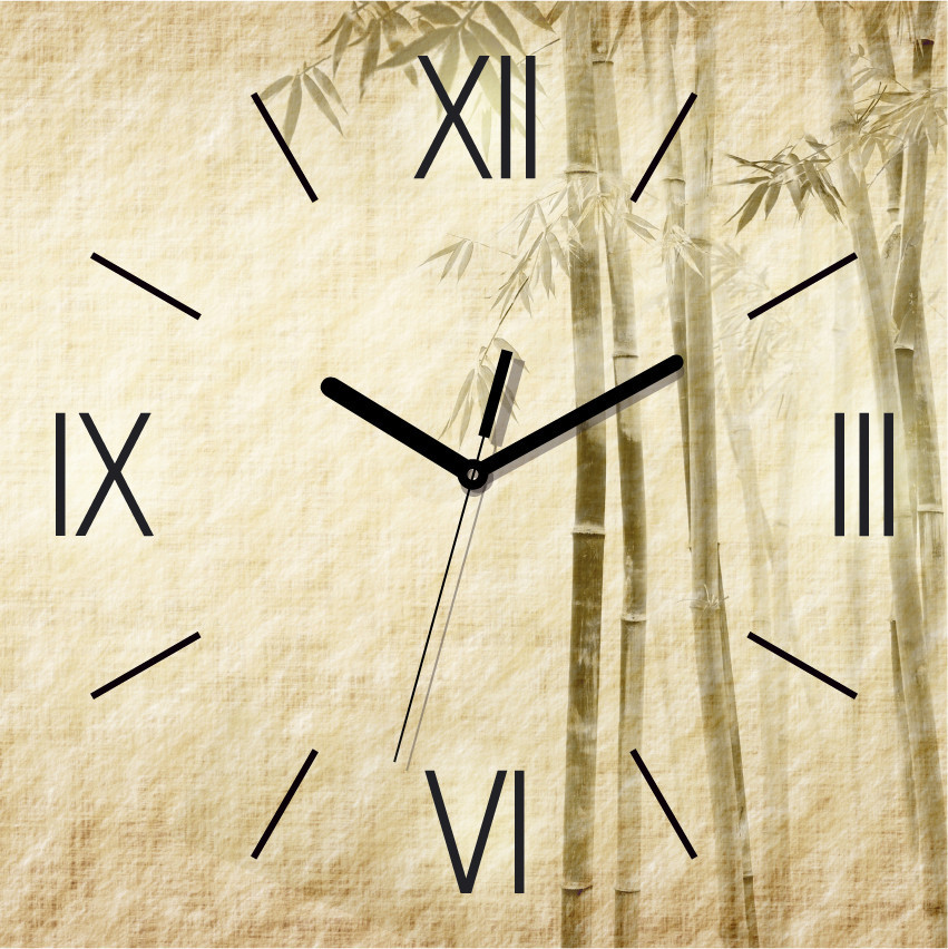 Годинник квадратний Бамбук Беж (110-1083254)