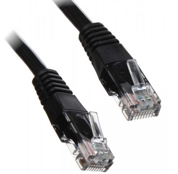 Патч-корд неекранований Sevian RJ45 UTP5e 2.0m patch AWG26 D=4.5mm Gold чорний (78.01.4464)