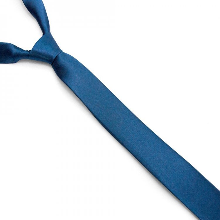 Краватка Gofin Вузький Cіній Однотонний Fgn-06