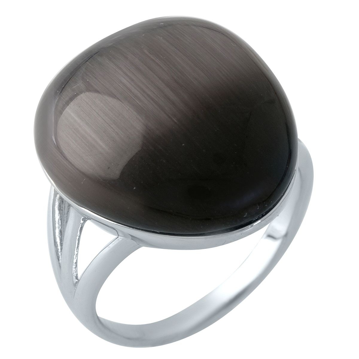 Серебряное кольцо SilverBreeze с кошачим глазом (1975350) 17.5