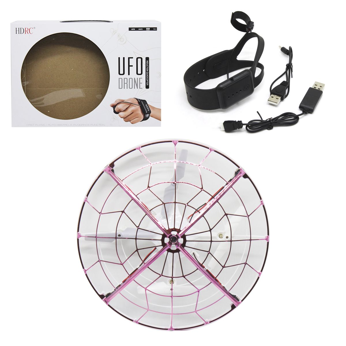 Квадрокоптер Mic Ufo Drone Розовый (H18)
