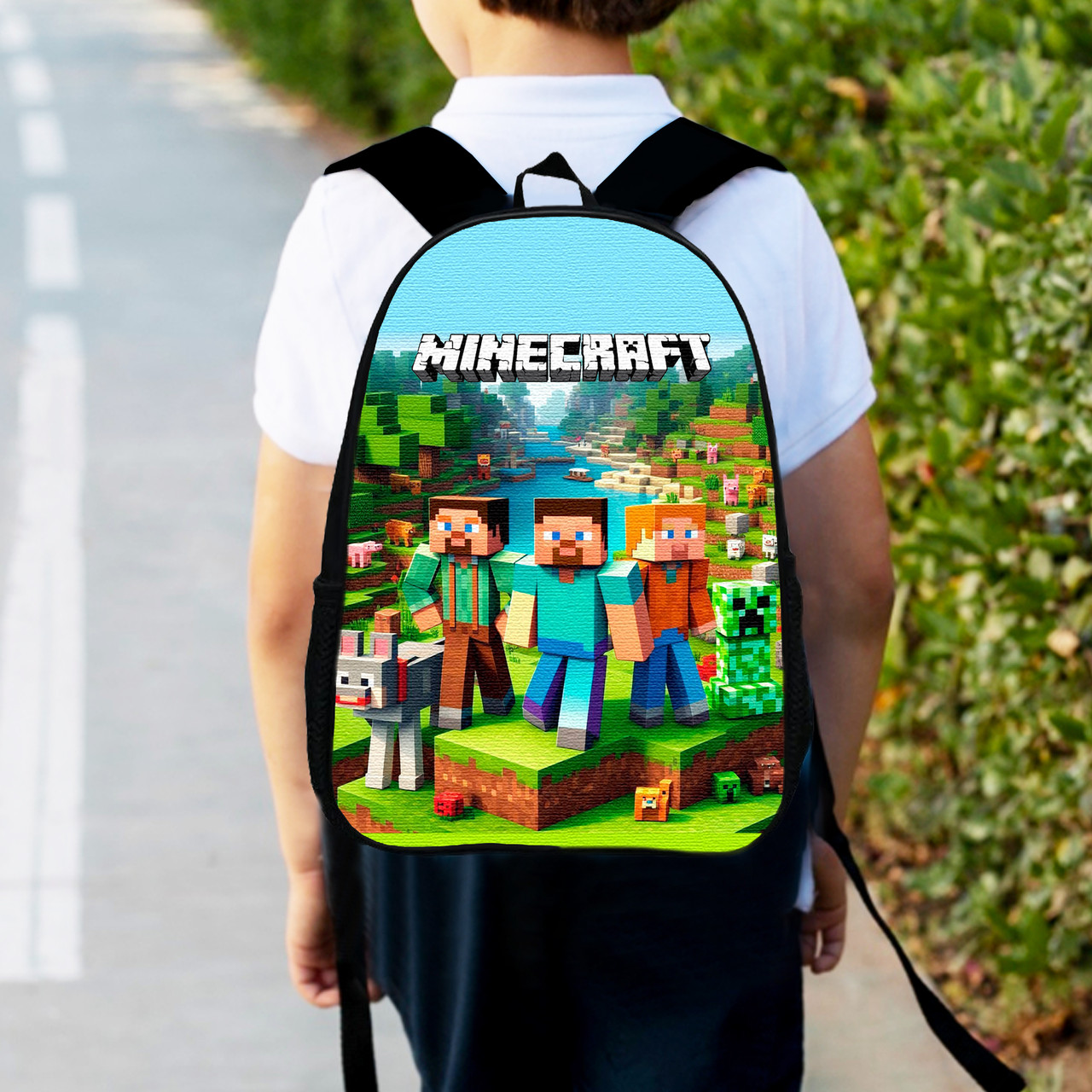 Дитячий рюкзак з принтом Minecraft, 34х27х13 см, водонепроникний, різнокольоровий