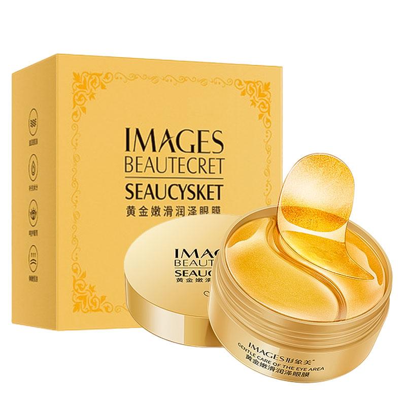 Гидрогелевые патчи в банке с золотом IMAGES Gold Lady Series Eye Mask 80 г 60 штук/30 пар