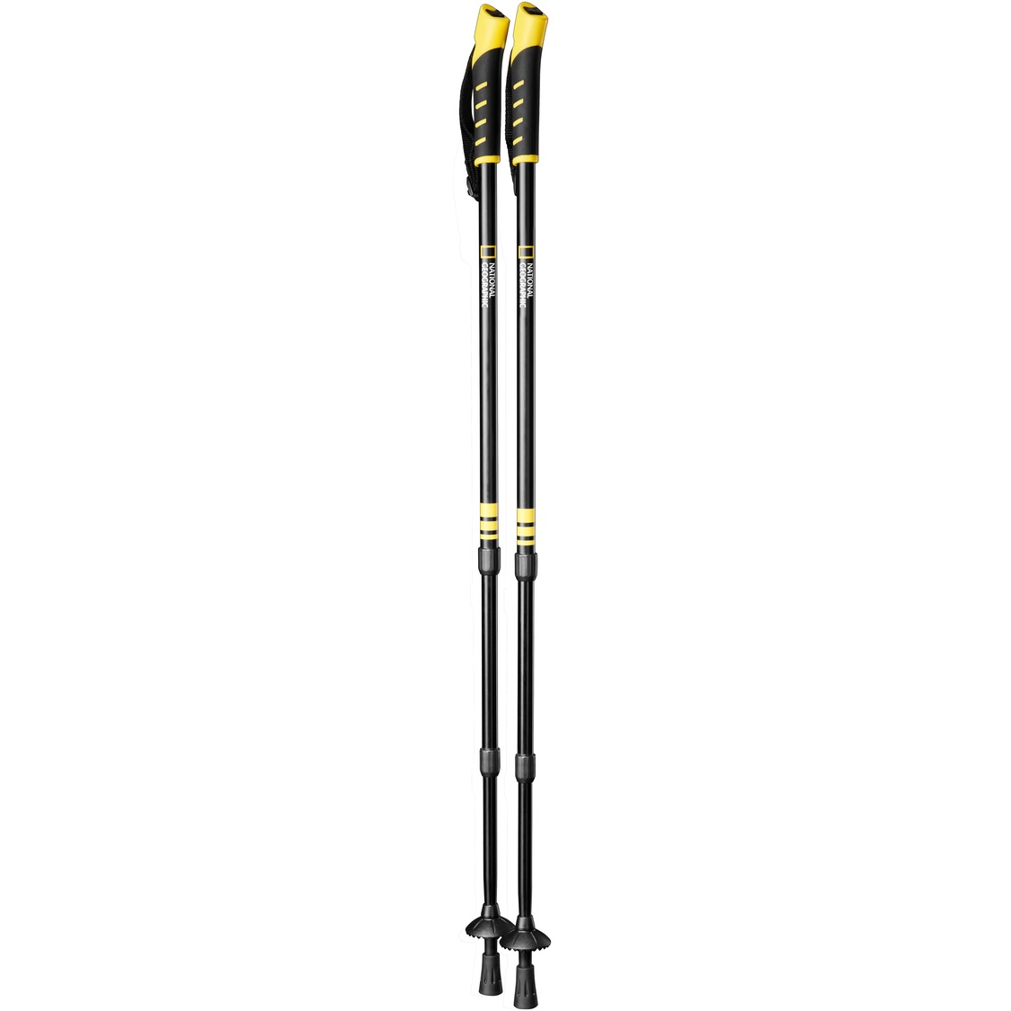 Трекинговые палки National Geographic Anti-Shock Walking Poles 66,5-135 см Черный с желтым