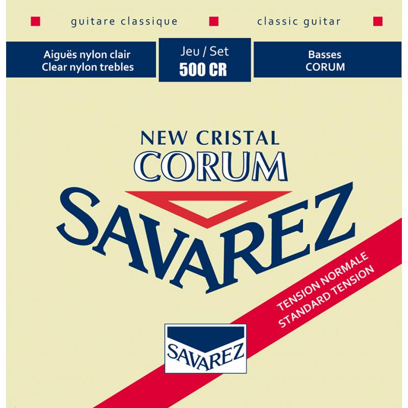 Струны для классической гитары Savarez 500CR Corum New Cristal Classical Guitar Strings Normal Tension