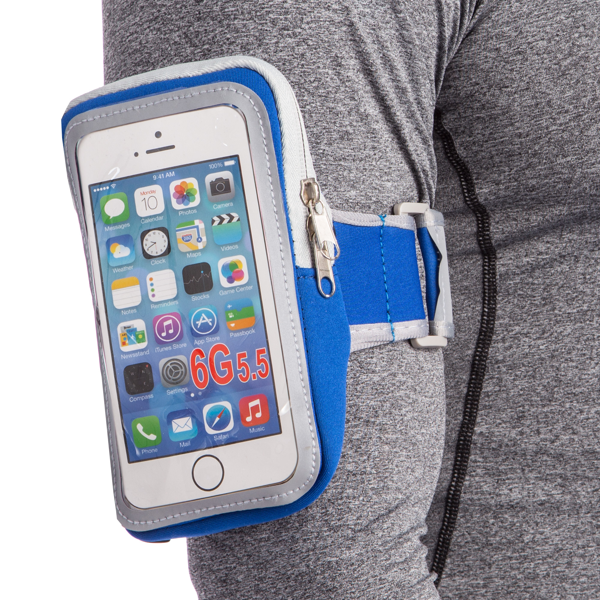 Чехол для телефона с креплением на руку для занятий спортом planeta-sport GA-6384 для iPhone и iPod 18x7см Синий