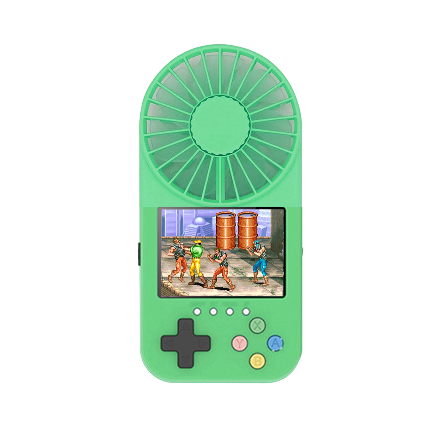 Ігрова портативна консоль Game Fan Mini з вентилятором та екраном 2.5 ретро міні приставка акумуляторна з іграми 8bit 500 в 1 Зелений