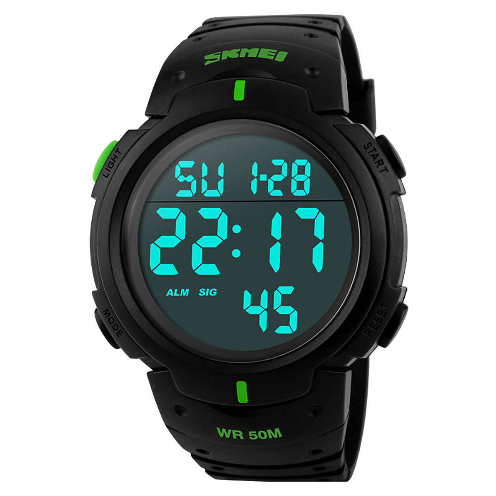 Годинник Skmei 1068 BK-Green BOX (1068BOXBKGR)