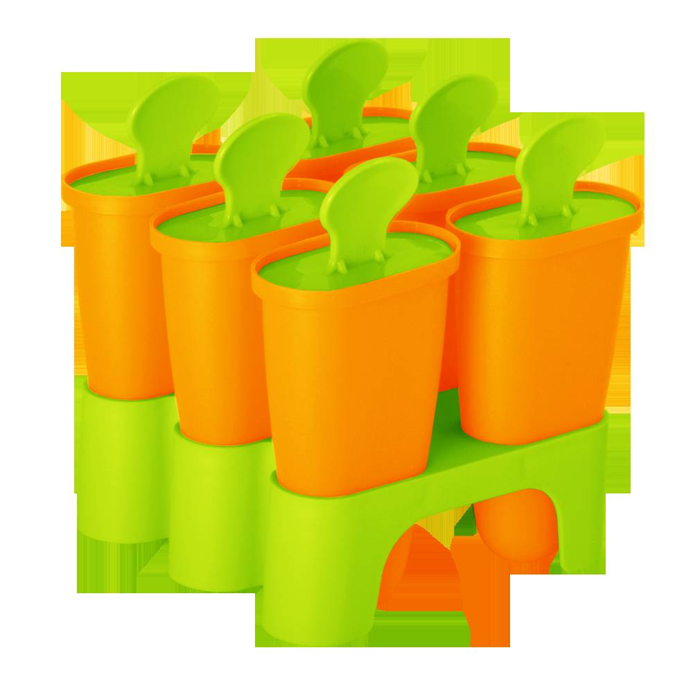Форма для мороженого с подставкой Оранжево-оливковая (18-168030-2)