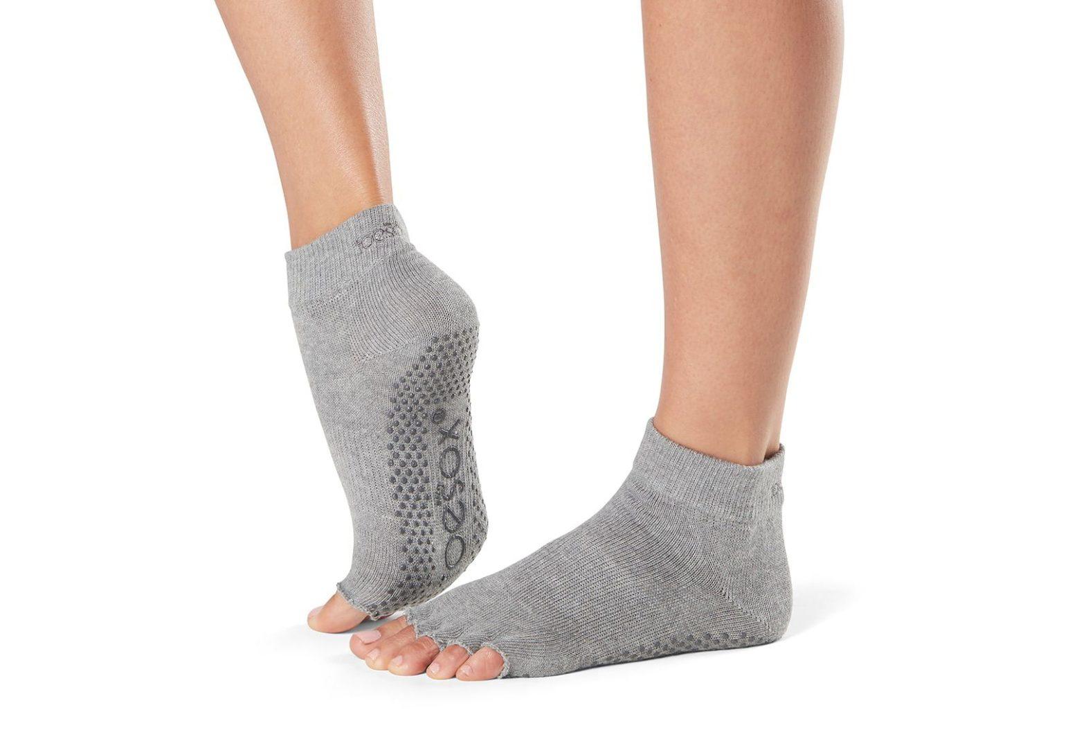 Носки для йоги ToeSox Half Toe Ankle Grip Heather S 36-38.5 Grey