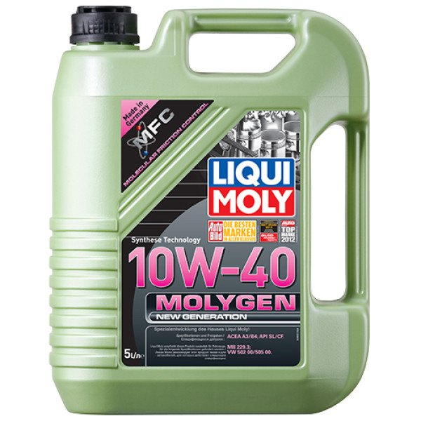 Полусинтетическое моторное масло Liqui Moly Molygen New Generation 10W-40 5 л (9951)