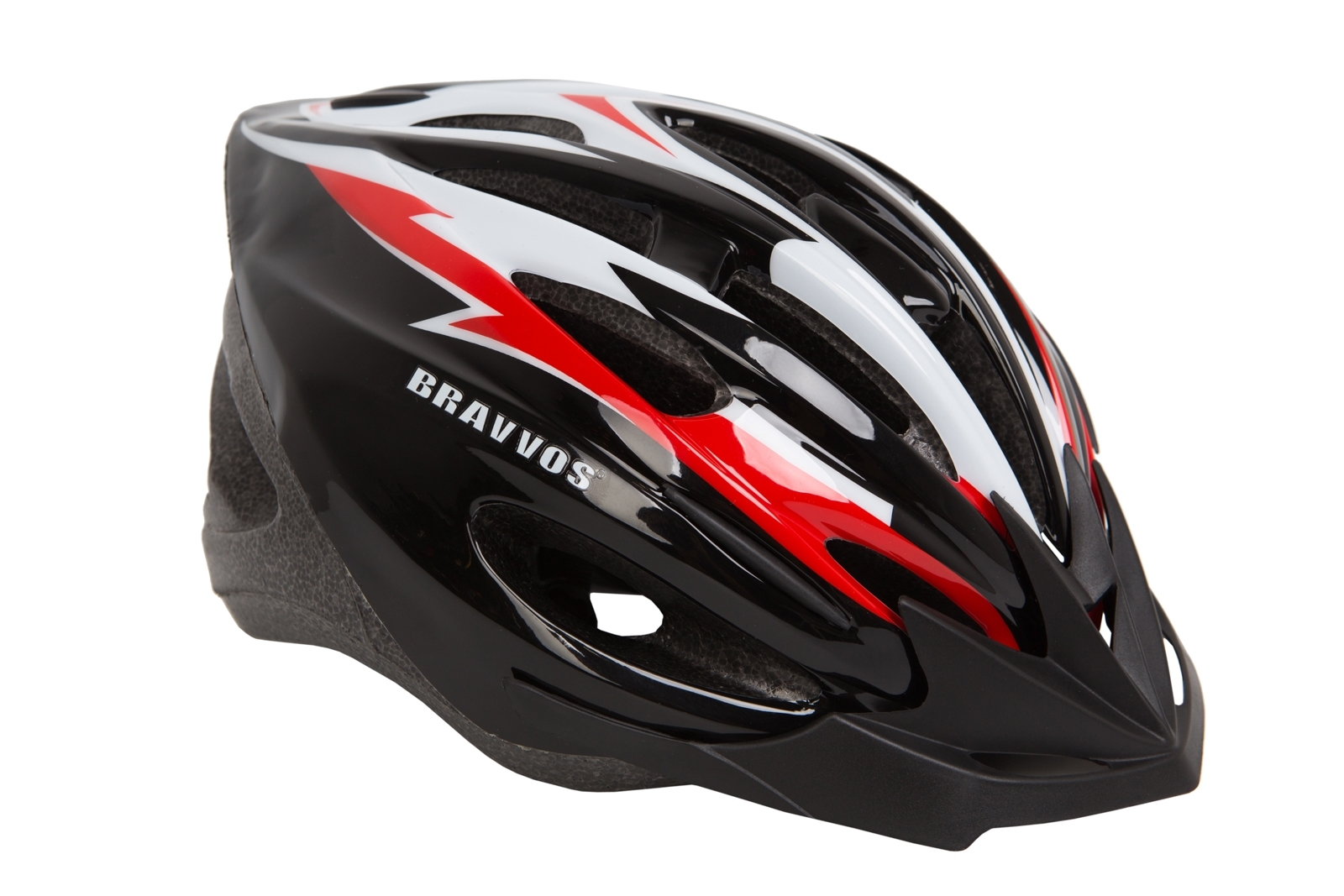 Шлем велосипедный Bravvos HE127 Черный/Красный (HEAD-034)
