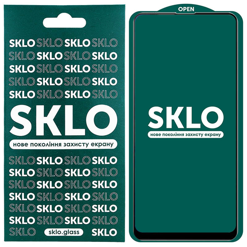 Захисне скло SKLO 5D full glue для Xiaomi Redmi 9T Чорний 908813