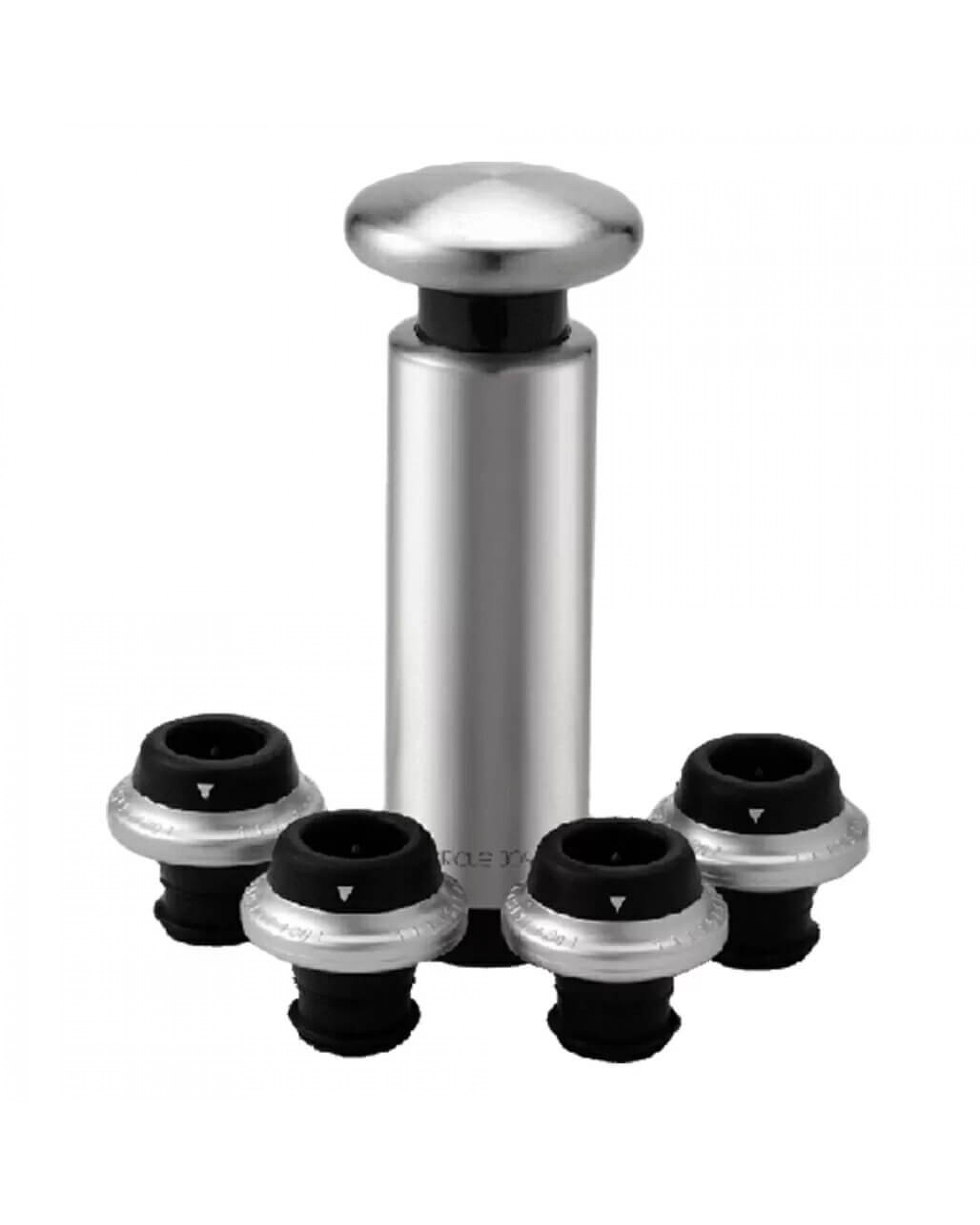 Набор для хранения вина Circle Joy Vacuum Pump with 4pcs Stoppers Gift Хром (CJ-JS05)
