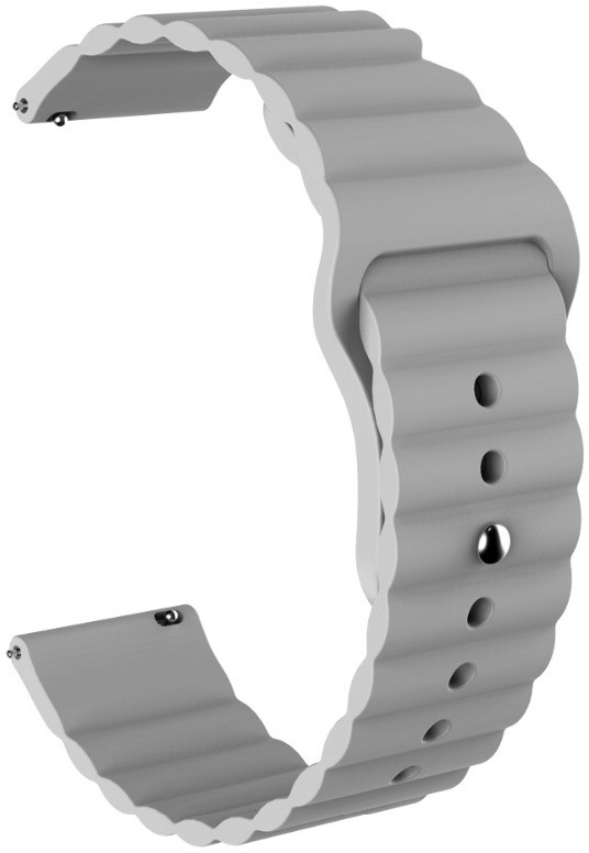 Ремешок силиконовый 22мм универсальный для часов LineS BeWatch Серый