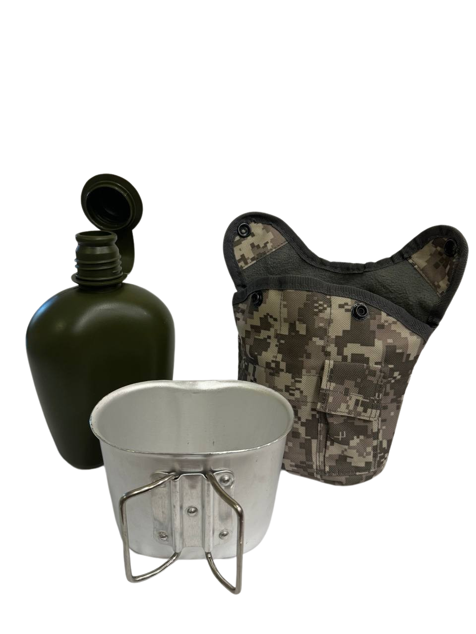 Фляга с чашкой и чехлом Solve NATO 1 л Серый пиксель KT6004007