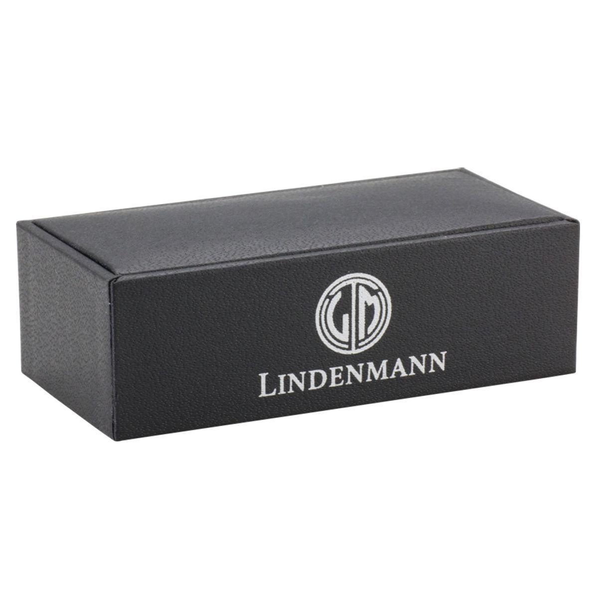 Запонки с ониксом Lindenmann 266 20х10 мм Серебристо-черный (1422)