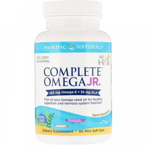 Омега 3-6-9 Nordic Naturals Complete Omega Junior 500 mg 180 Soft Gels Lemon
