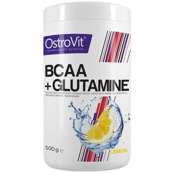 Аминокомплекс для спорта OstroVit BCAA + Glutamine 500 g /50 servings/ Lemon