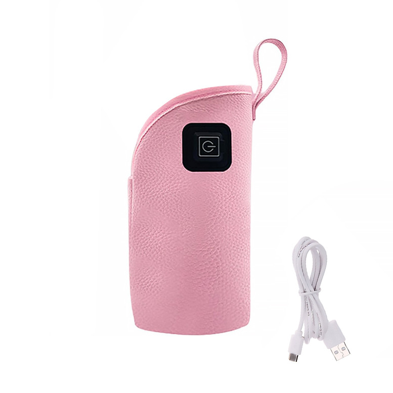 Портативный подогреватель для детской бутылочки Lesko 2024 Long Pink