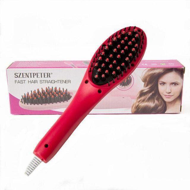Электрическая расческа-выпрямитель RC mini 666 hair straghterner Red (kz163-hbr)