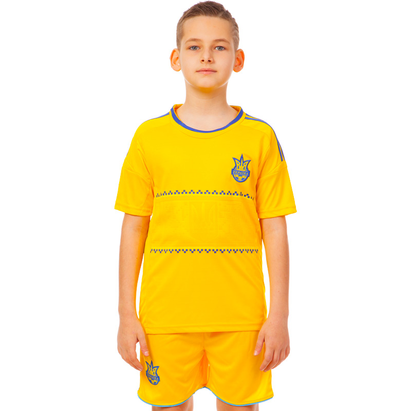 Форма футбольная детская SP-Sport УКРАИНА Sport CO-1006-UKR-13 М рост 135-145 Желтый