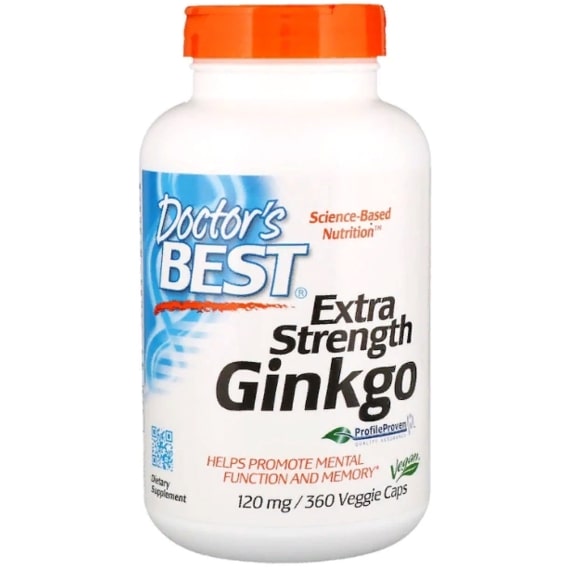 Гинкго Билоба Doctor's Best Extra Strength Ginkgo 120 mg 360 Veg Caps DRB-00273