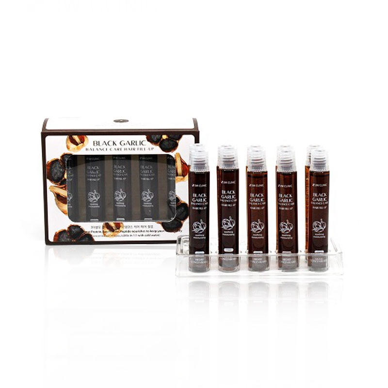 Филлеры для волос восстанавливающие с чёрным чесноком 3W Clinic Black Garlic Balance Care Hair Fill Up 13мл*10 (8809772620018)