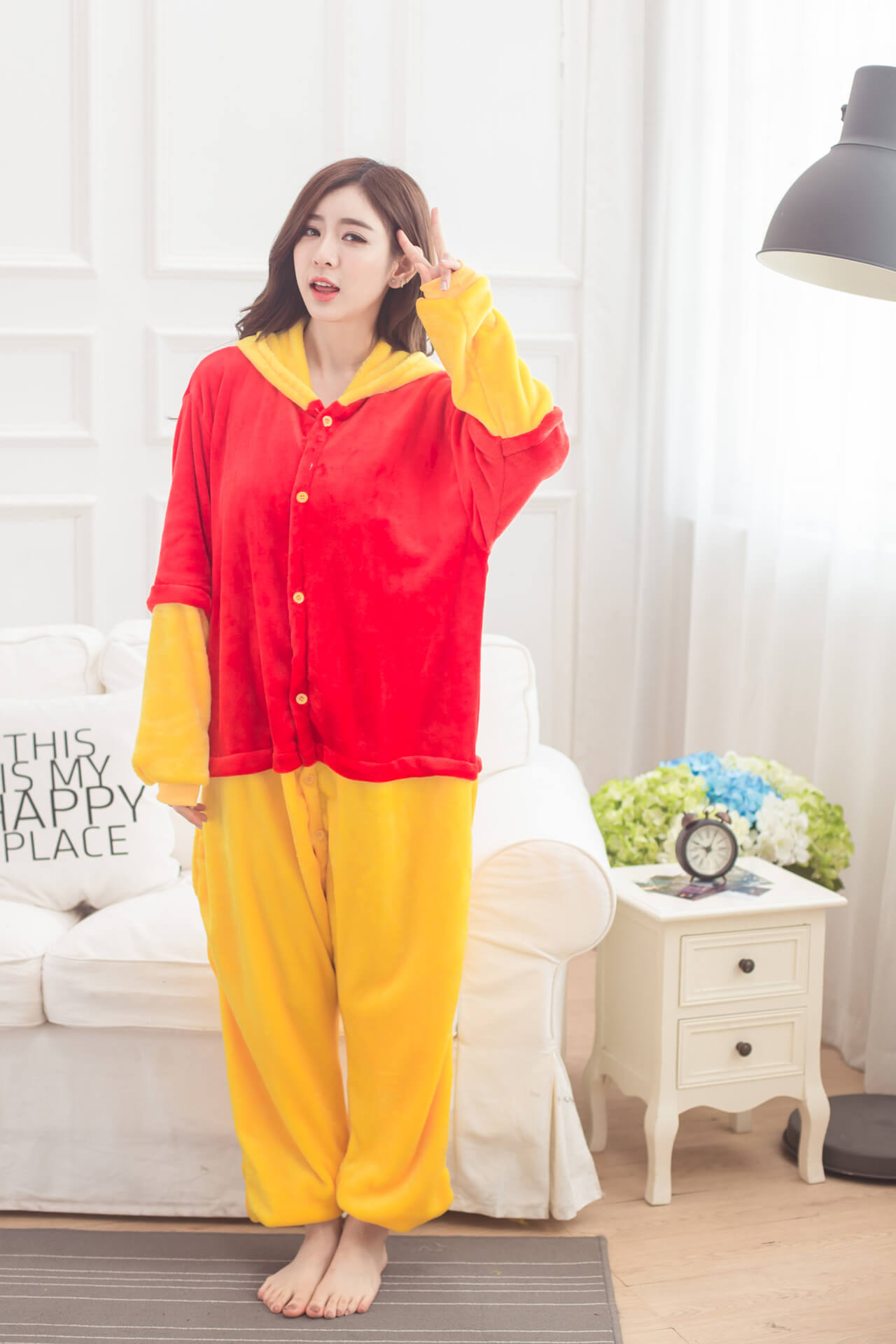 Пижама Кигуруми взрослая BearWear Винни Пух M 155 - 165 см Красный (K1W1-0010-M)