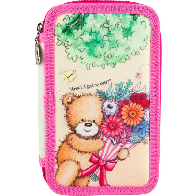 Пенал розкладний - книжка Kite Popcorn Bear Бежевий (100247TO)