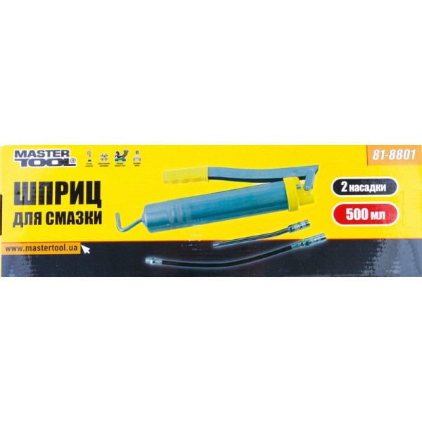 Шприц для смазки 500 мл две насадки MASTERTOOL GM (81-8801)