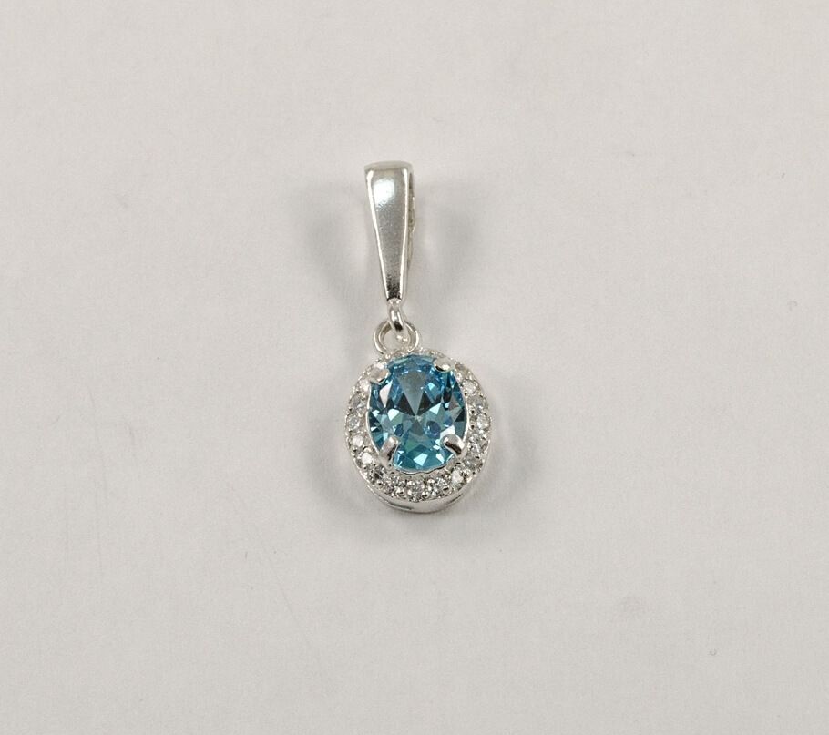 Подвеска с голубым камнем Maxi Silver 7966/1