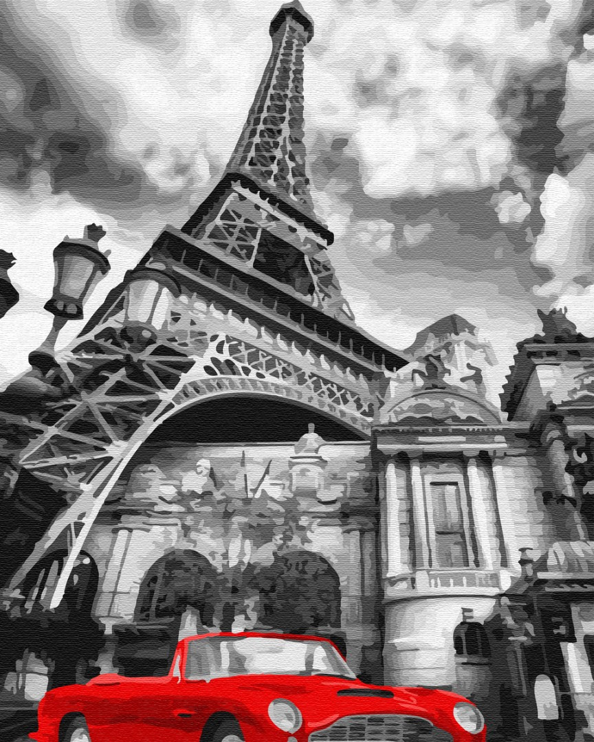 Картина за номерами BrushMe "Червоний колір Парижа" 40х50см GX32129