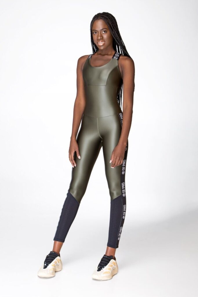 Спортивний комбінезон жіночий Designed for Fitness New Perform Pro Green XS Чорно-зелений