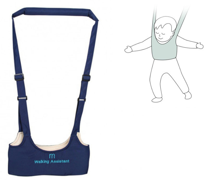 Дитячі віжки-ходунки Walking Assistant Moby Baby Синій (n-807)