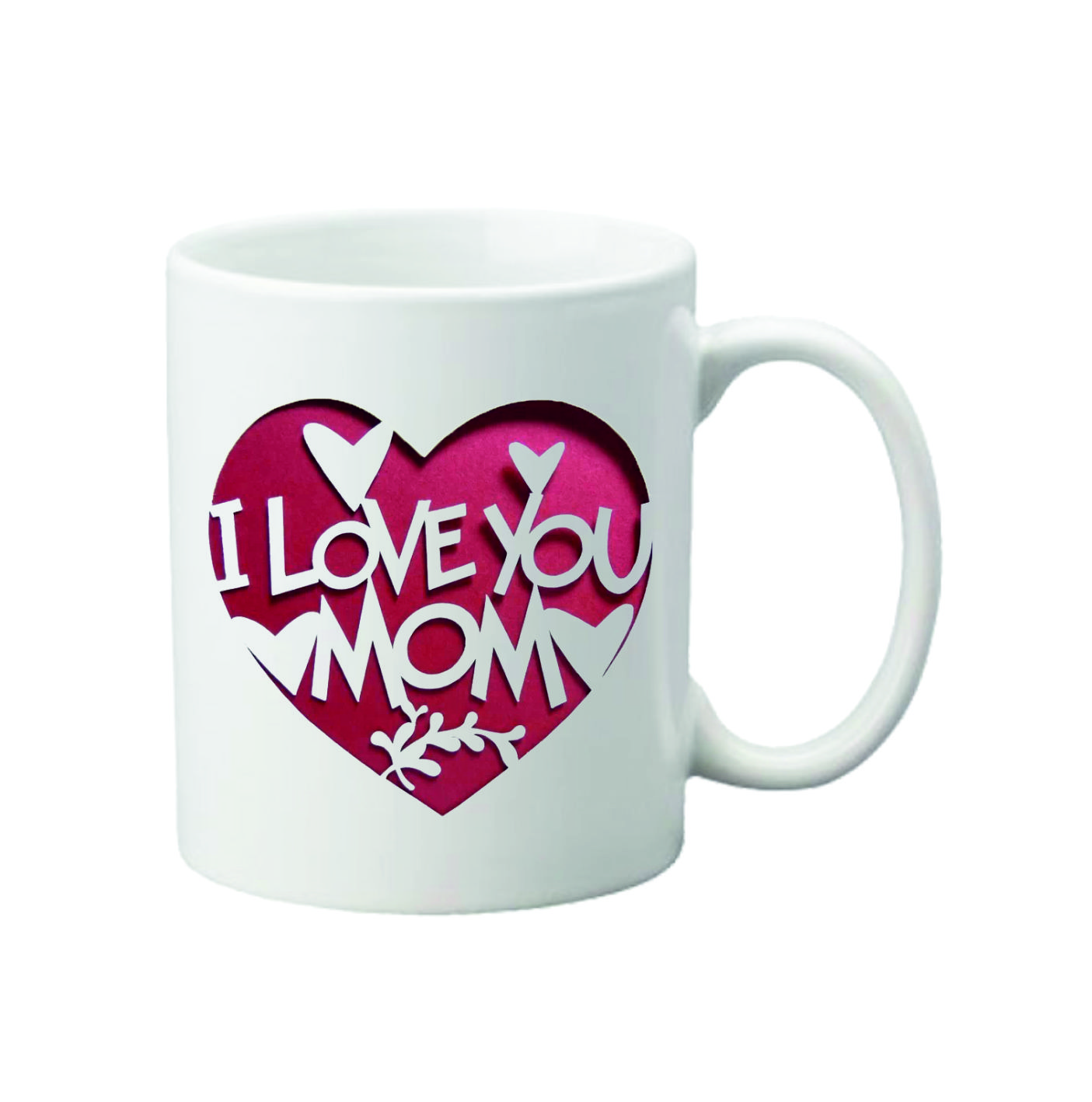 Чашка з принтом Vivay I love you mom 330 мл Білий (hub_i7kqwm)