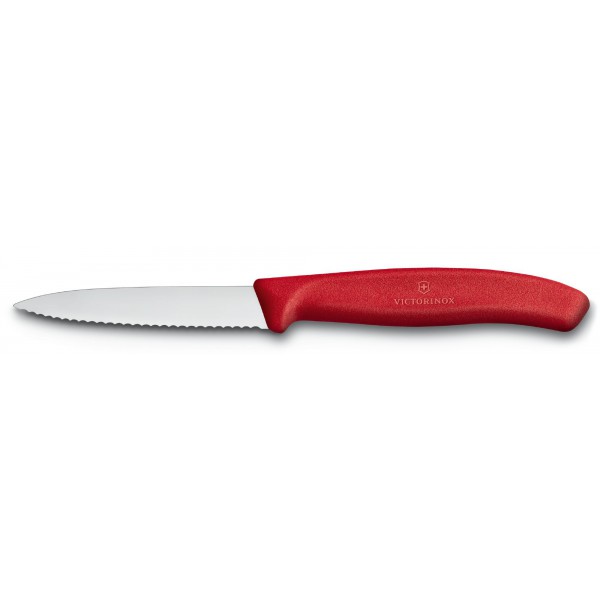 Кухонный нож Victorinox SwissClassic для нарезки 80 мм серрейтор Красный (6.7631)