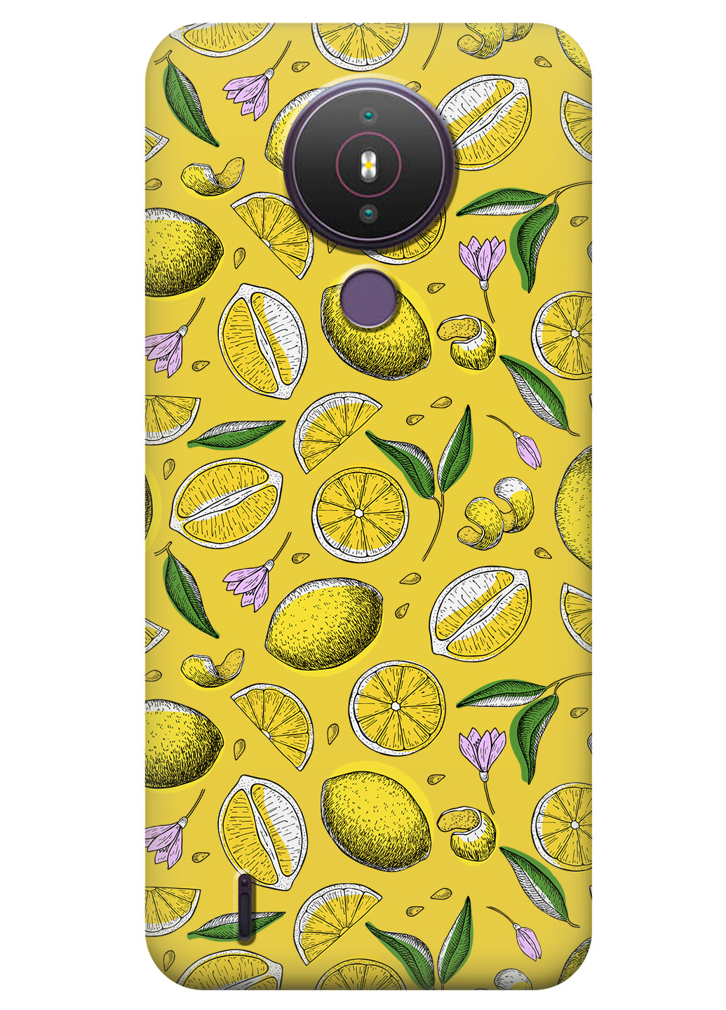 Cіліконовий чохол iSwag для Nokia 1.4 з малюнком - Лимони (KS14924)